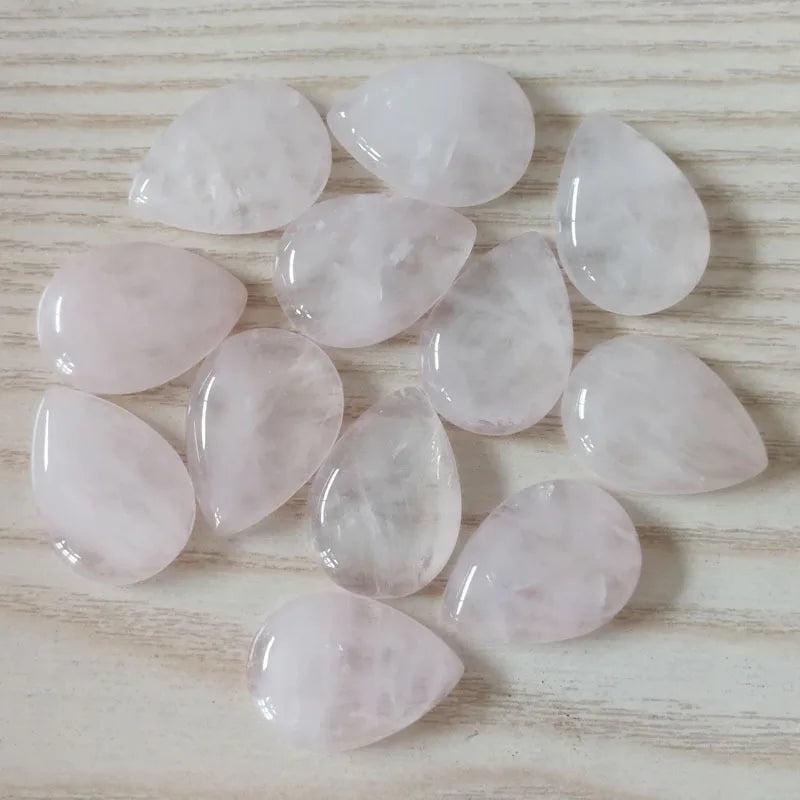 Natural Water Drop Cabochons Rose Quartz Lapis lazuli Tigereye