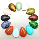 Natural Water Drop Cabochons Rose Quartz Lapis lazuli Tigereye