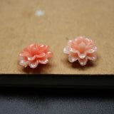 10Pcs 17mm Coral Polychrome Flower Beads Multi-color Loose Beads