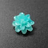 10Pcs 17mm Coral Polychrome Flower Beads Multi-color Loose Beads