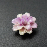 10Pcs 17mm Coral Polychrome Flower Beads Multi-color Loose Beads