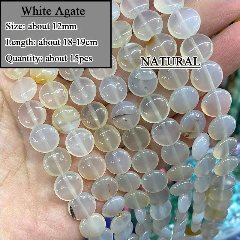 12mm Natural Stone Agate Turquoise Round Beads for Jewelry Making
