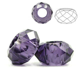 20Pcs Red Crystal Glass Big Hole Beads 8x14mm Spacer Large Hole Beads