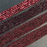 15 Inches Natural Faceted Garnet Stone Bead 2/3/6MM Fine Red Loose Beads