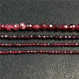 15 Inches Natural Faceted Garnet Stone Bead 2/3/6MM Fine Red Loose Beads