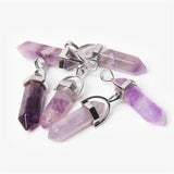 5pcs Reiki Hexagonal Pendant Natural Stone Crystal Pendant