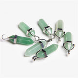 5pcs Reiki Hexagonal Pendant Natural Stone Crystal Pendant