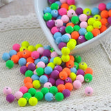 6mm 400pcs Matte Fluorescent Neon Acrylic Seed Spacer Beads YKL0084-6