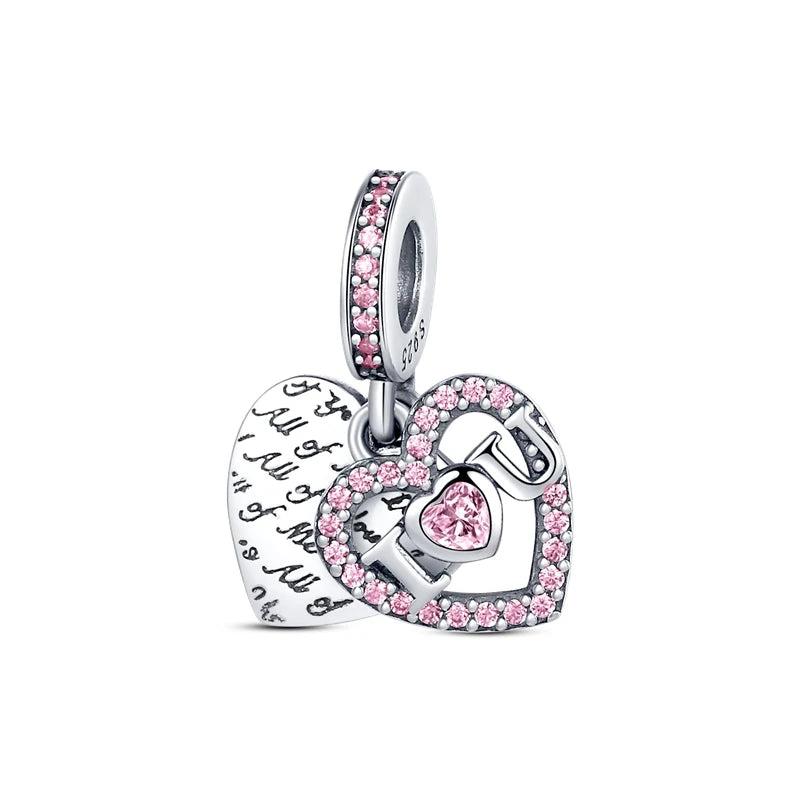 Pink Stone Collection Cubic Zirconia Charm for Jewelry Making