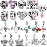 Pink Stone Collection Cubic Zirconia Charm for Jewelry Making