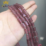 Strawberry Quartz Stone Beads Faceted for DIY Jewelry 7.5in