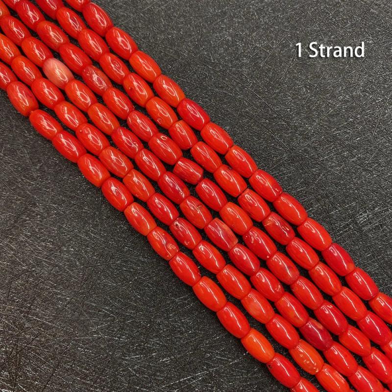 Natural Sea Bamboo Red Coral Loose Beads DIY Jewelry Making
