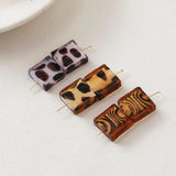 4PCS 16*15mm Glazed Beads Leopard Print Pendant Glass Charms for Diy Earrings