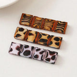 4PCS 16*15mm Glazed Beads Leopard Print Pendant Glass Charms for Diy Earrings