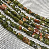 18pcs Natural Stone Beads Rectangular Shape for DIY Jewelry Necklace