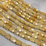 18pcs Natural Stone Beads Rectangular Shape for DIY Jewelry Necklace