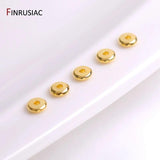 Round Flat Beads Plated Spacer Brass Beads DIY Bracelet High Jewelry Making