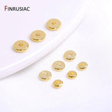 Round Flat Beads Plated Spacer Brass Beads DIY Bracelet High Jewelry Making
