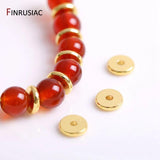 Round Flat Beads Plated Spacer Brass Beads DIY Bracelet High Jewelry Making