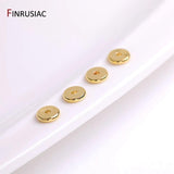 Round Flat Beads Plated Spacer Brass Beads DIY Bracelet High Jewelry Making