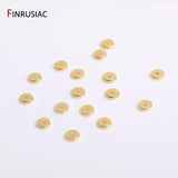 Round Flat Beads Plated Spacer Brass Beads DIY Bracelet High Jewelry Making