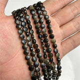 Faceted Coin Stone Beads Natural Quartzs Jaspers Round Flat Beads