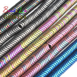 6mm Matte Multicolor Hematite Stone Spacer Beads 15 Inches
