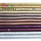 6mm Matte Multicolor Hematite Stone Spacer Beads 15 Inches