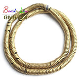 6mm Matte Multicolor Hematite Stone Spacer Beads 15 Inches