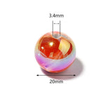 Wood Grain Acrylic Beads 20mm 10pcs for Bracelet Necklace Making
