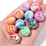Wood Grain Acrylic Beads 20mm 10pcs for Bracelet Necklace Making