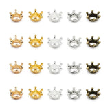 50pcs Alloy Metal Crown Spacer Charms Bronze Beads For Jewelry Making