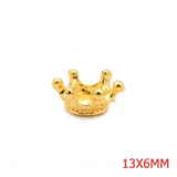 50pcs Alloy Metal Crown Spacer Charms Bronze Beads For Jewelry Making