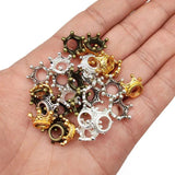 50pcs Alloy Metal Crown Spacer Charms Bronze Beads For Jewelry Making