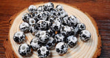 50Pcs 10mm Ceramic Beads Flower Pattern for Jewelry Making