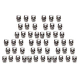 50pcs Large Hole Skull Spacer Beads for Jewelry Making