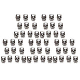 50pcs Large Hole Skull Spacer Beads for Jewelry Making