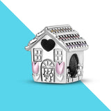 Silver House Charms for Bracelet Making DIY