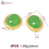 5PCS Matte Brass Oval Vintage Style Beads Bracelets Spacer Beads