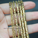 Natural Hematite Hexagonal Plate Spacer Beads for DIY Jewelry Making