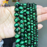 Green Tiger Eye Round Stone Beads 15'' 4 6 8 10 12mm