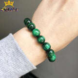 Green Tiger Eye Round Stone Beads 15'' 4 6 8 10 12mm