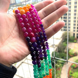 7 Chakras Dragon Vein Agate Stone Beads for Jewelry Making