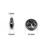 12mm Tree of Life Hematite Spacer Beads for Bracelet Making DIY