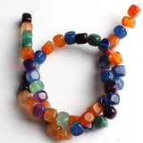 Square Natural Agat Amazonite Unakite Loose Stone Beads 15''