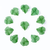100Pcs Frosted Acrylic Grape Leaf Charms Pendants Jewelry DIY Earrings Findings
