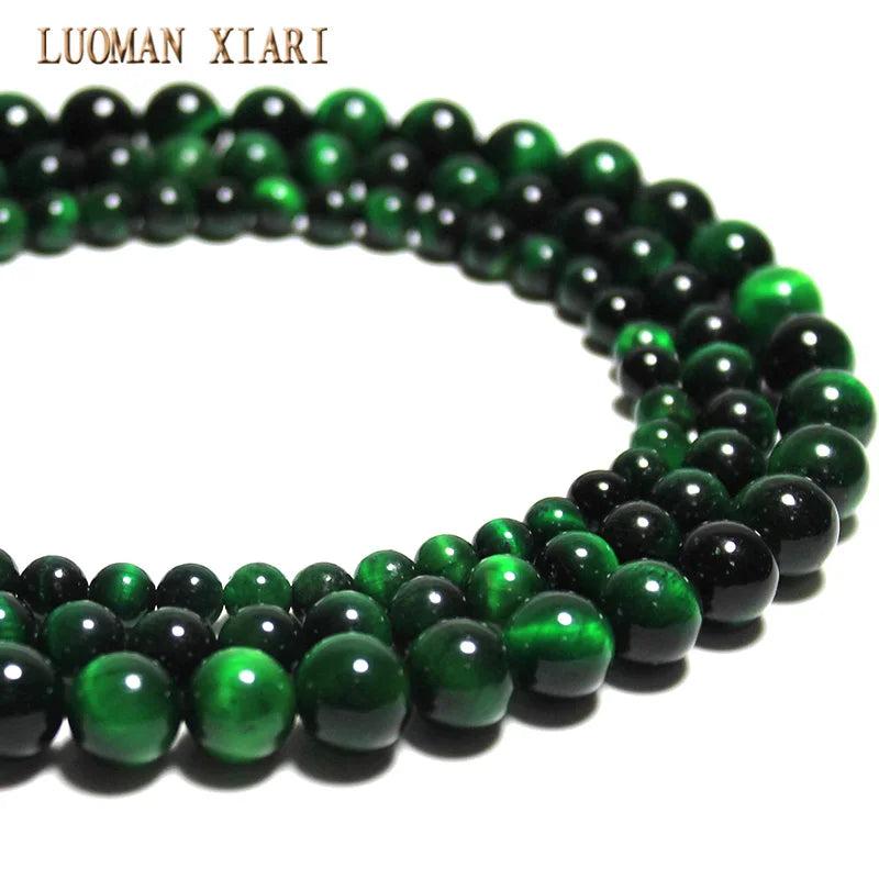 Natural Green Tiger Eye Stone Beads 6/8/10 mm Strand