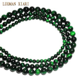 Natural Green Tiger Eye Stone Beads 6/8/10 mm Strand