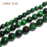 Natural Green Tiger Eye Stone Beads 6/8/10 mm Strand