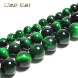 Natural Green Tiger Eye Stone Beads 6/8/10 mm Strand
